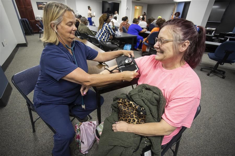  A health screening for a Talladega Regional Center Consumer.